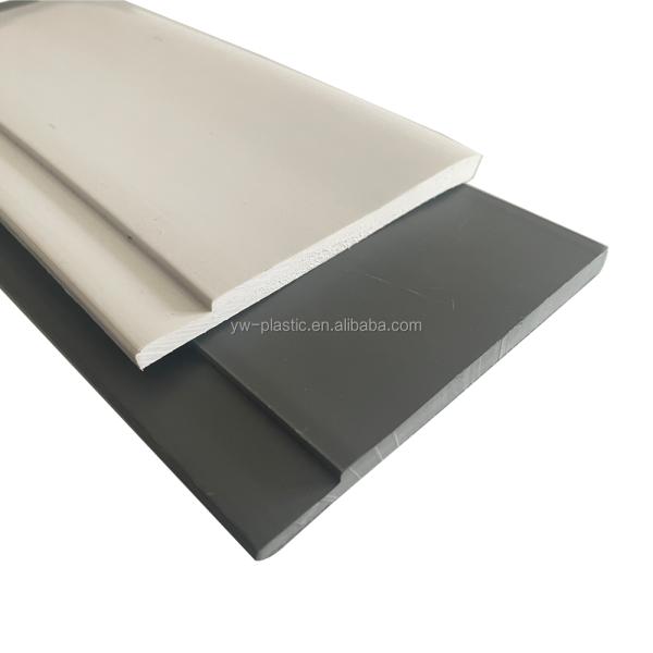 Commercial PVC Feather Edge Skirting Rubber Baseboards Molding with Easy Installation