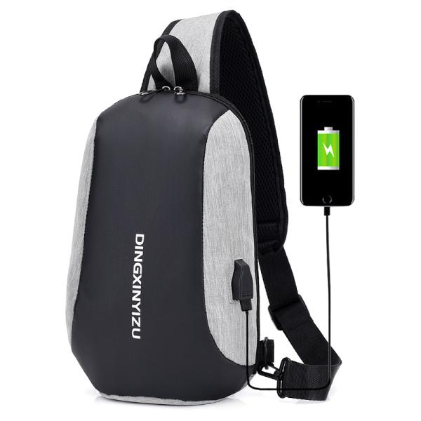 4.2L Black Nylon Sling Bag ODM Sling Chest Crossbody Bag Multifunction Waterproof