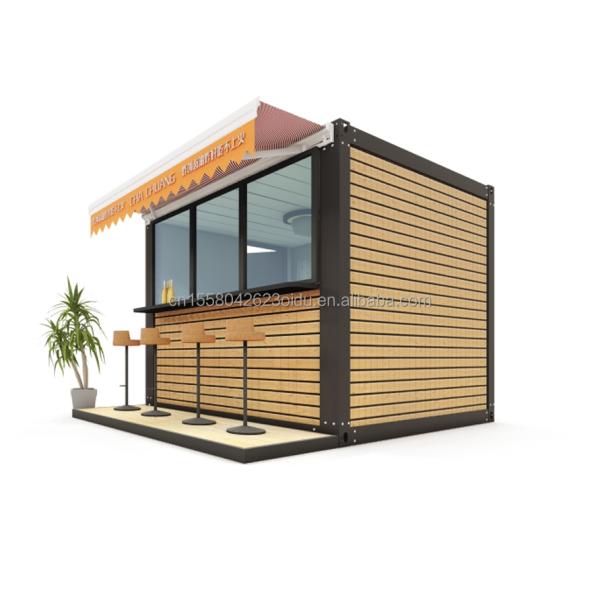 Mobile Steel Structure Wooden Shop Fast Selling Booth Direct Home Bar Coffee Shop
