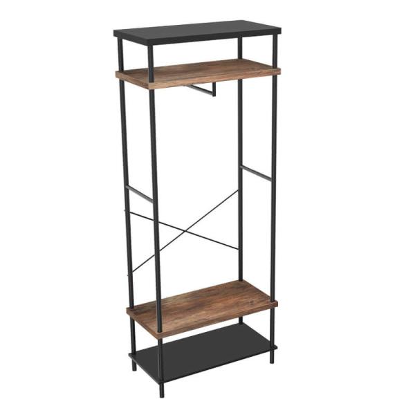 Hallway Coat Rack with Shelves, Modern Industrial Coat Stand, Entryway Coat Stand, XHCR31BB