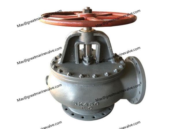 Qingdao Marine Cast Iron Screw Down Check Angle Valve JIS F7354 5K