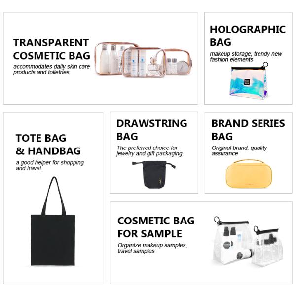 Biodegradable Sustainable Packaging Eco Friendly Waterproof Travel Makeup Bag Clear Pink Bubbles Makeup Pouch