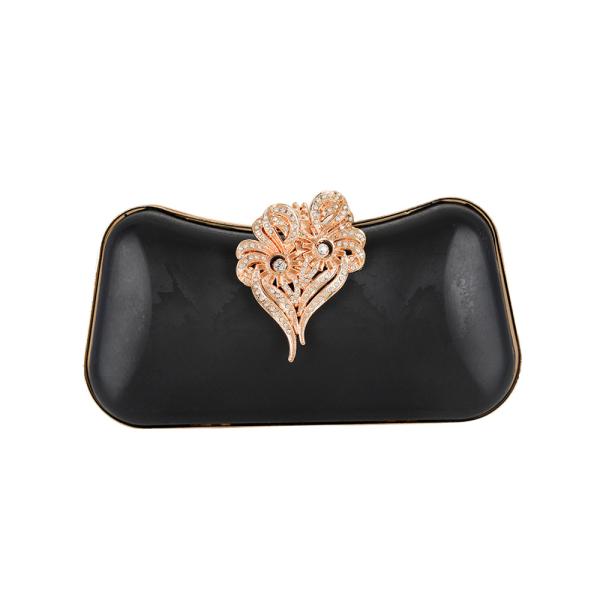 OEM Unique Plant Closure Woman Box Clutch Frames With Plastic Covers