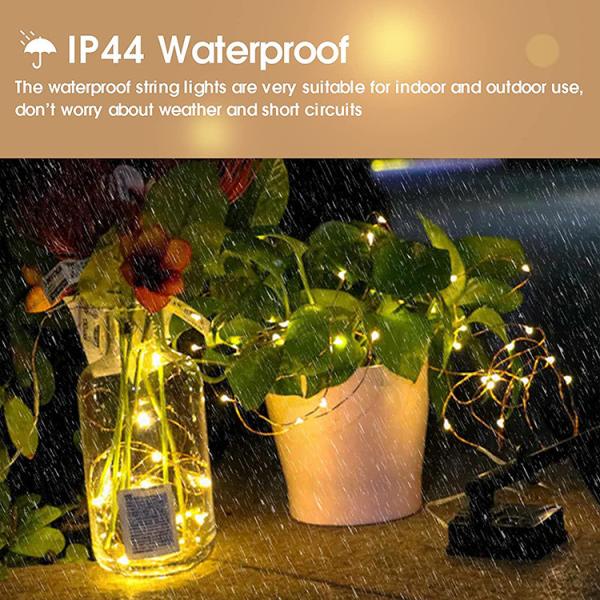Outdoor Fairy Solar Rope String Lights Decoration Copper Wire Lights