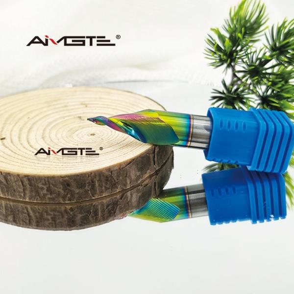 0.1mm Tip 2 Flute Carbide Tapered Engraving Cutter Micro CNC Engraver for Fine Lettering PCB
