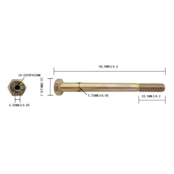 Boulon de calibre de frein de boulon lourd de sortilège d'acier inoxydable/outillage industriel
