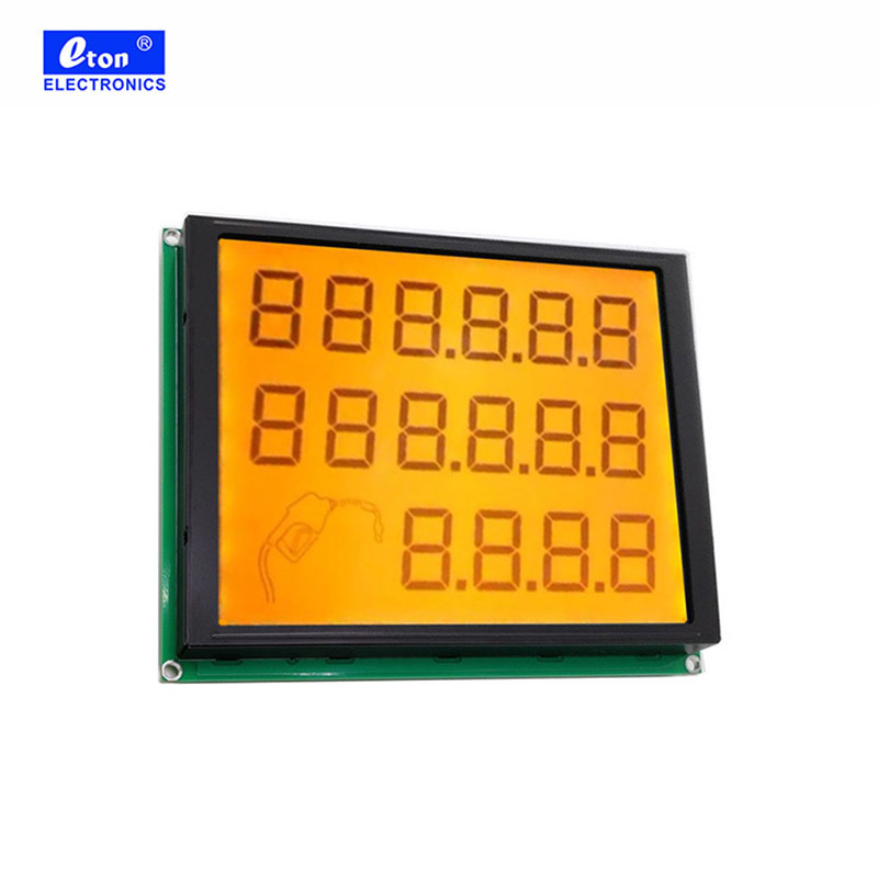 Custom Designed 664 Type Fuel Dispenser with 7 Segment LCD Display 10-Pin Serial Interface Monocolor Segment Display
