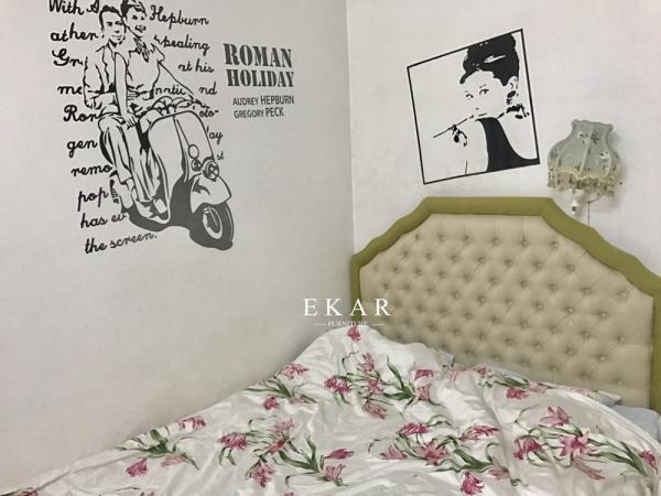 Fabric Upholstered Modern Design Furniture Wooden Divan Bed