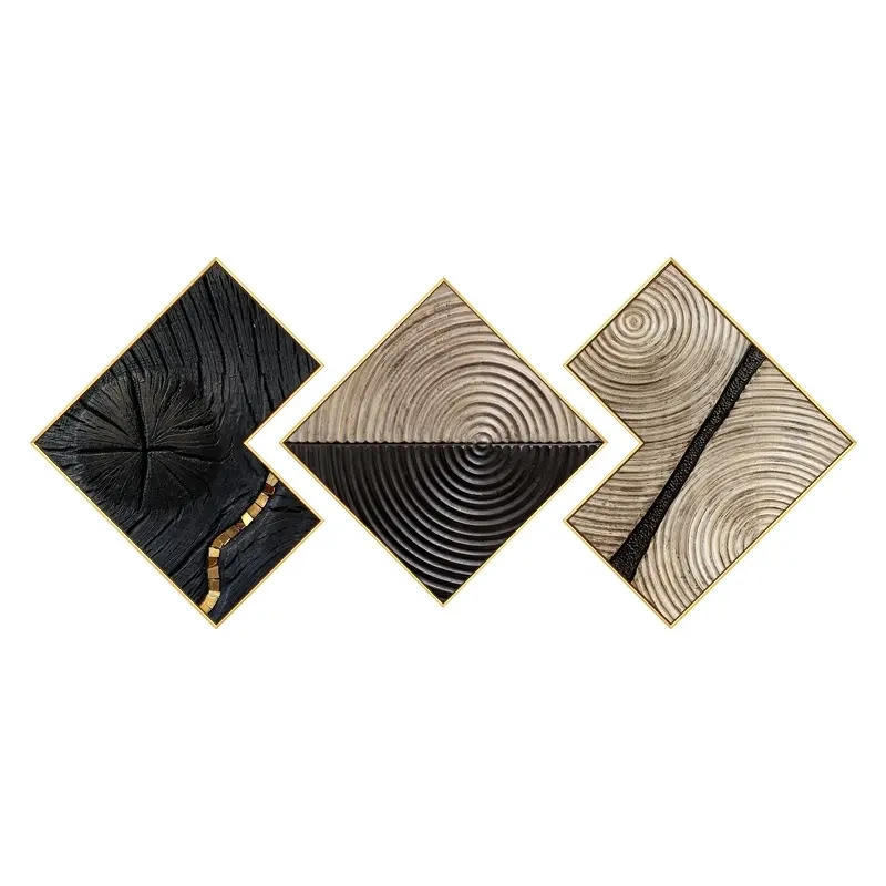 Aluminum Frame Crystal Porcelain Painting Wall Art Japanese Style For Living Room Decor