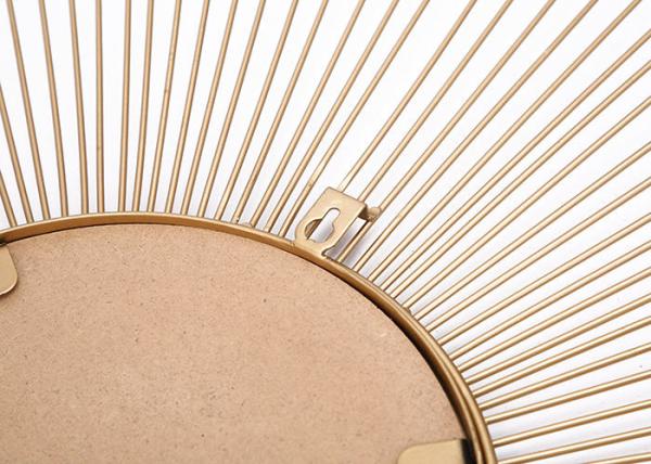 Decorative Black Gold Round Modern Sunburst Mirror