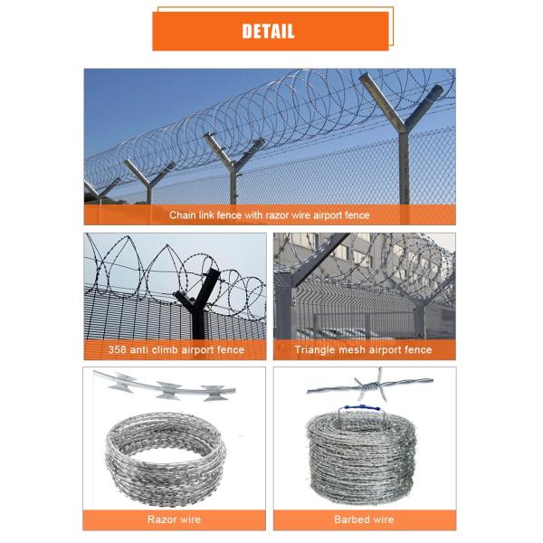 Anti Climb 358 Mesh 50*100mm Airport Security Fencing