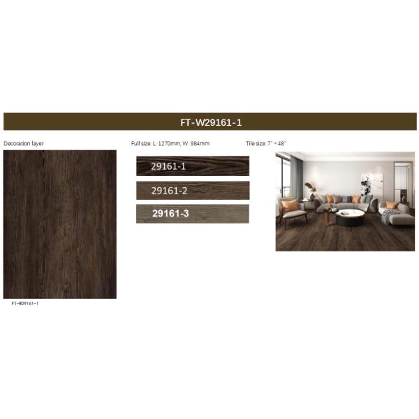 183mm Rigid Core SPC Herringbone 5mm 5.5mm Ecological Friendly Elasticity Slip Resistant GKBM FT-W29161-1