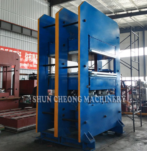 Hydraulic Rubber Vulcanizing Press Machine with Automatic Pull-Push Device PLC Control and Customizable Plate Size