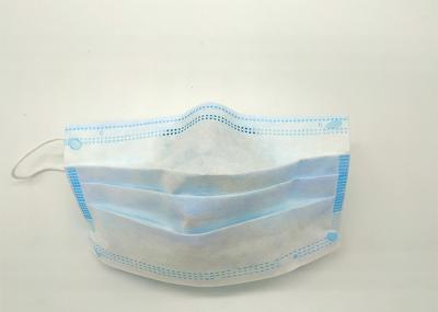 Three Layer Disposable Mouth Mask Medical Surgical Mask Blue And White Side