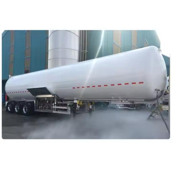 3 Axle 13150*2500*4100mm With Vacuum Insulation 26CBM 2 Pressure Gauges LNG Tank Semi Trailer