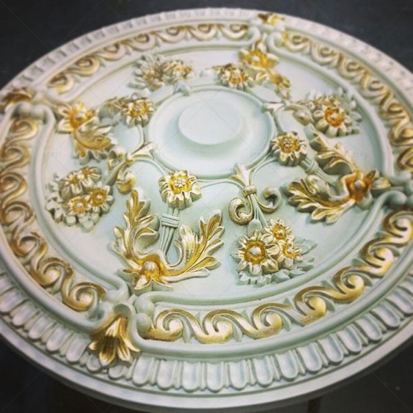 M-7127 Modern Plastic Artistic Waterproof House Renovation Ceiling Rose Moulding