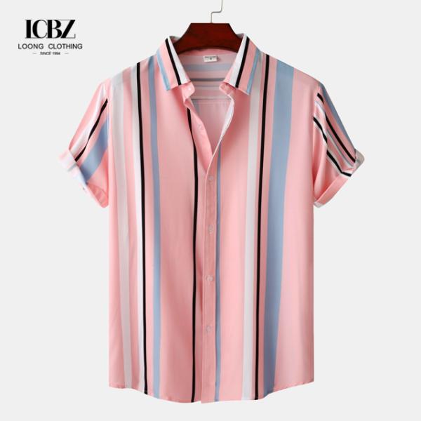 Взрослый вискозный печатный дизайн 100% хлопка Гавайские рубашки для летнего пляжного ношения