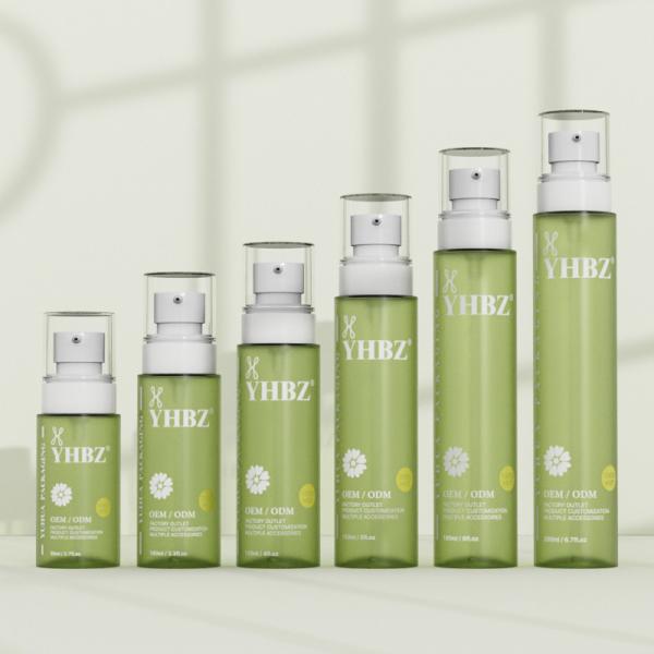 80/100/120/150/180/200ml Bouteille de lotion en plastique transparent de luxe avec pompe