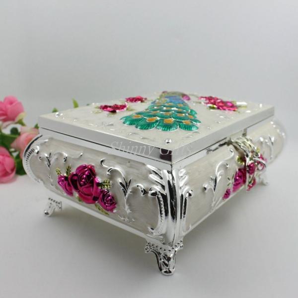 Shinny Gifts Fashion Jewerly Organizer Box Earring Storage Box Cosmetic Jewelry Box