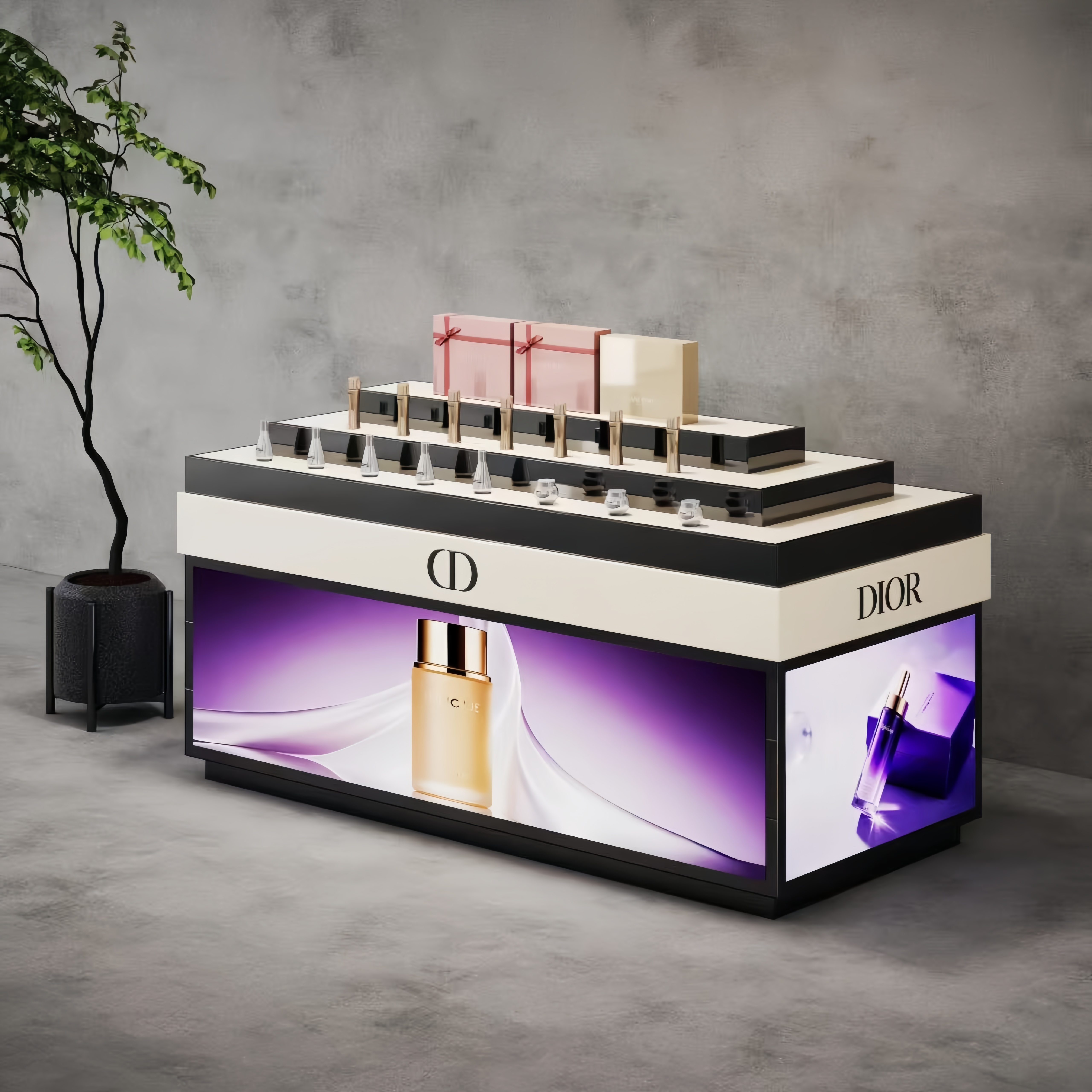 Makeup Display Cabinet, Cosmetic Showcase, Beauty Product Display Counter for Retail Store - Shop Beauty  Furniture