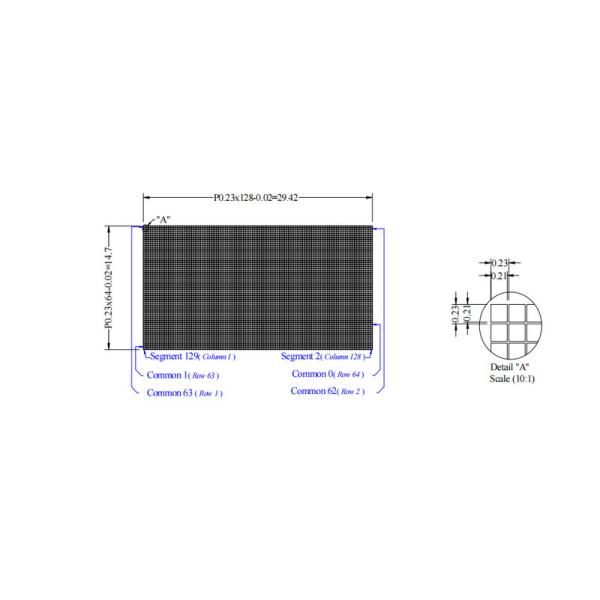 16pin 128 X 64 Монохромный ЖК-дисплей 12864 COG LCD Графические модули