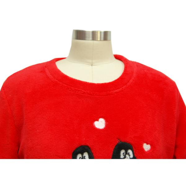 Fancy Funny Womens Christmas Pajama Sets , Red Womens Flannel Pajamas Sets