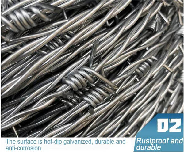 1.8mm Wire Galvanised Barbed Wire