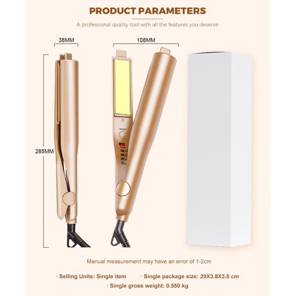 2 в 1 завивая плите титана СИД раскручивателя волос утюга и аниона двойной керамической