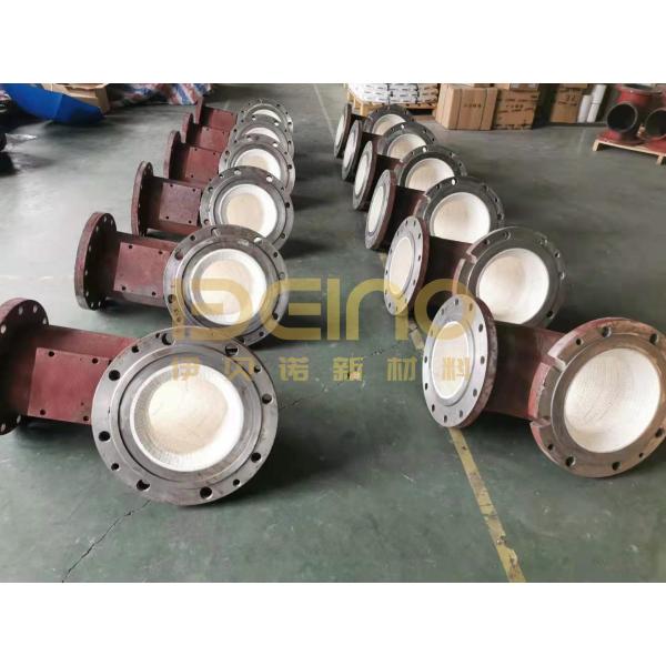 Les coudes de tuyaux en céramique à doublure résistant à l'usure utilisés dans l'industrie du ciment