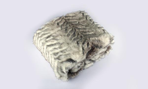 Double Layer Faux Fur Bed Blanket Enviroment Friendly For Gifts / Home Anti - Pilling