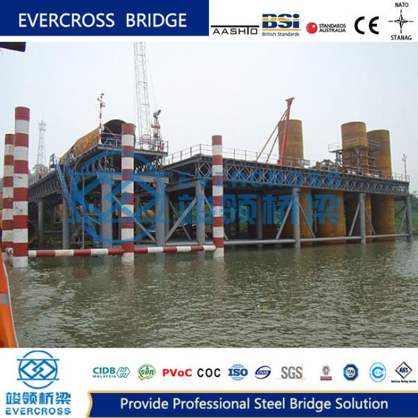 Bailey Type Temporary Trestle Bridge And Platform Steel Construction