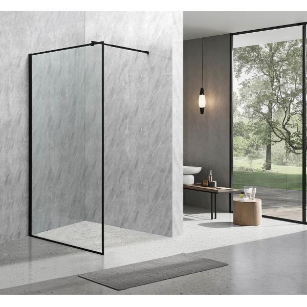6/8mm Tempered Glass With Black Alum Frame Frameless Shower Enclosure For Stylish Bathroom