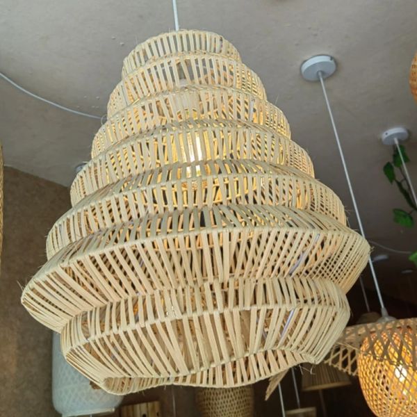 Kitchen LED Hanging Lamp bar Designer lamp Creative birdcage light Bamboo Weaving pendant lamp(WH-WP-125)