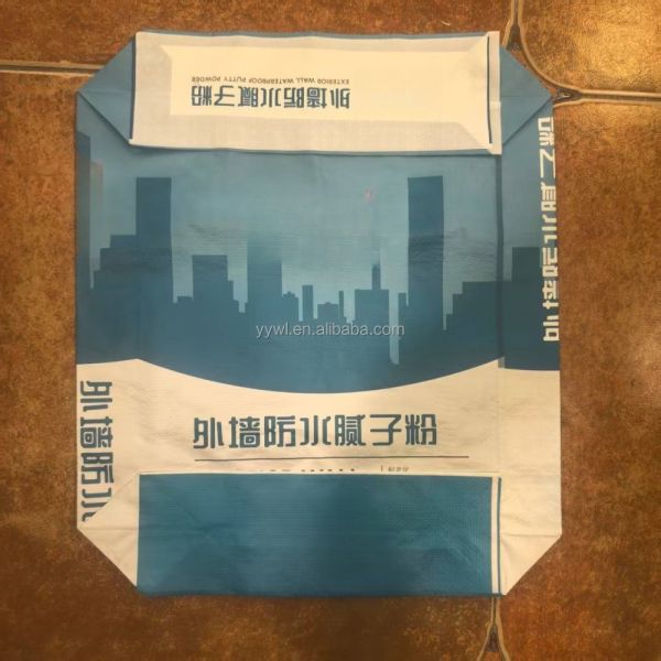 40x46x10cm 86GSM(61+11+14GSM) Woven PP Valve Bag With Luxury Bopp Printing For 20kg Exterior Wall Waterproof Putty Powder