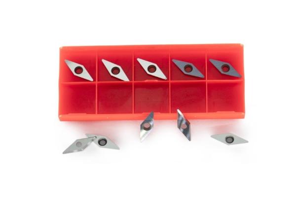 Woodworking Diamond Carbide Inserts Spiral / Helical Wood Planer Knives With 2 Radius Points