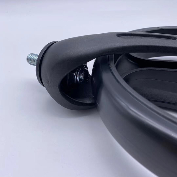 8 Inch PVC Black Replacement Caster Wheels For Wheelchair Casters