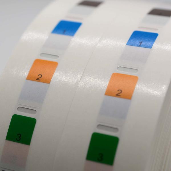 Étiquettes de câbles adhésifs 10*20-10mm Multicolore Matte Translucide Étiquette de câble en vinyle résistant à l'eau