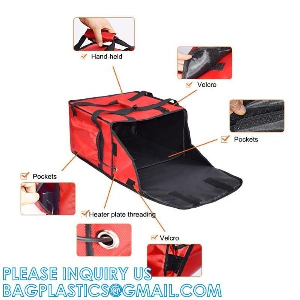 Insulated Pizza Delivery Bag Moisture Free For Catering Food Delivery, Restaurant, Cookouts Red picnic Bags