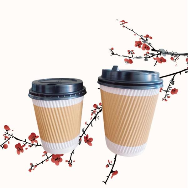 Regular Base Supply Simple Style Disposable Paper Cup 8oz 260g 18 PE 250 Double Wall
