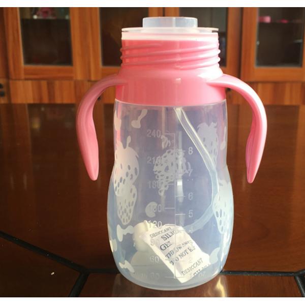 Eco - Friendly 240ml Silicone Baby Bottles With Latex Nipples Above 6 Month Babies