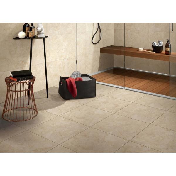 Бежевая плитка фарфора мрамора цвета для скорости поглощения ливня ванной комнаты низкой