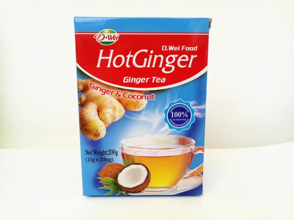 As bebidas imediatas picantes e doces do chá do gengibre do sabor do coco pulverizam o gosto agradável