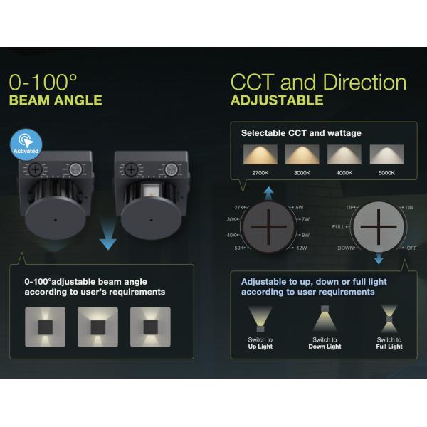 Lumières murales IP65 vers le haut et vers le bas Lumières LED murales extérieures 5W 7W 9W 12W