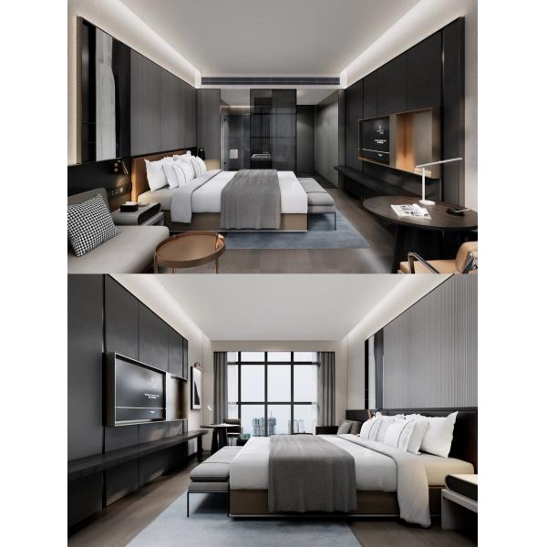 Standard Plywood Hotel Guest Room Furniture Full Supply Customization