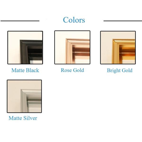 Square Aluminum Alloy Mirror and Photo Picture Frames with a Variety of Color Choices