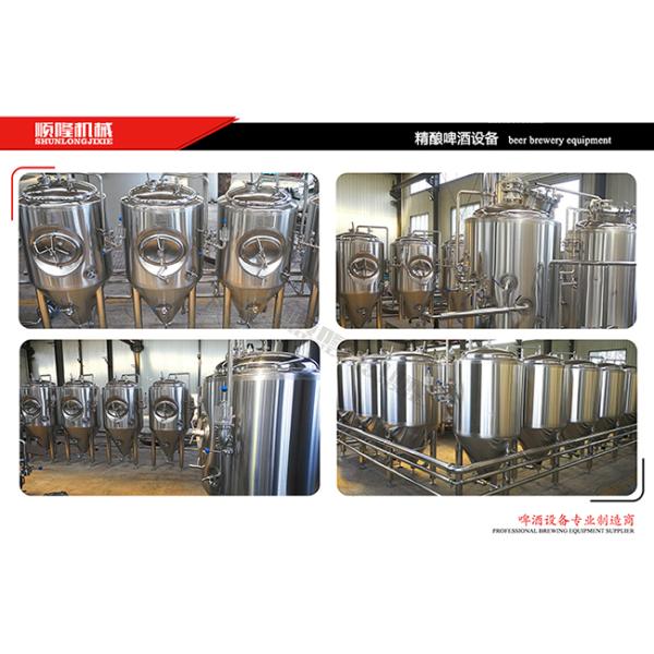 Stainless Steel Mini Brewery Equipment 500L Brewhouse 2B Finished Surface