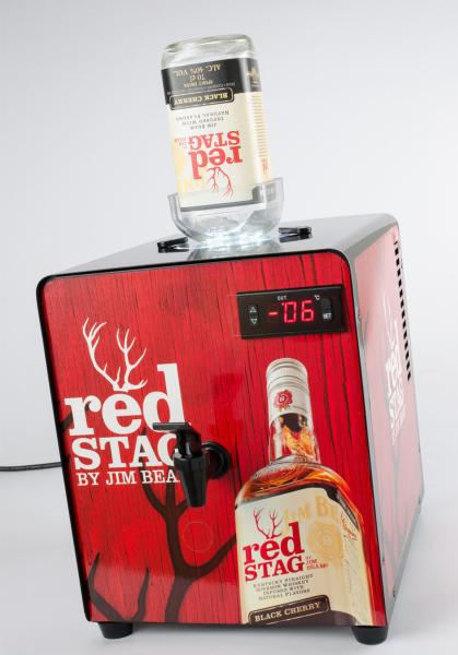 faster cooling, small size, shot chiller dispenser for alcohol promotion in bars and restaurants