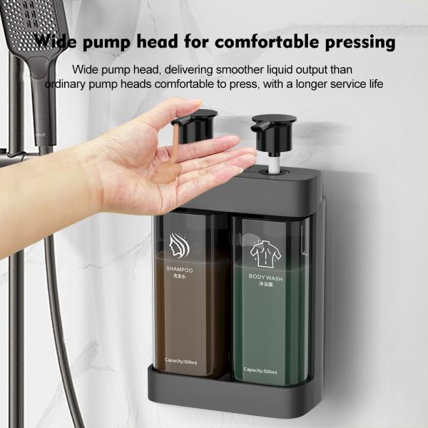 Wall Mounted Transparent Bottle Soap Dispenser 140*79*237mm For Home And Hotel