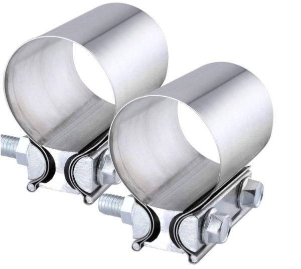Preformed 304 Stainless Steel Exhaust Parts 3 Lap Joint Band Clamp