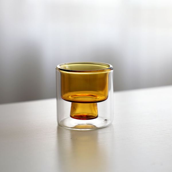 Glass Cup Double Wall High Borosilicate Glass Heat Resistant Milk Water Coffee Glass Mug Tumbler Cup Espresso Glass Cup